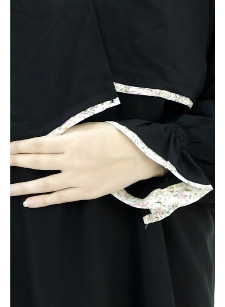  داماس كولكشن باس صلاة نسائي قطعة واحدة من قماش كريب فوكا فاخر مع وشاح متصل وجيب – ملابس صلاة شرعية مريحة - Image 5